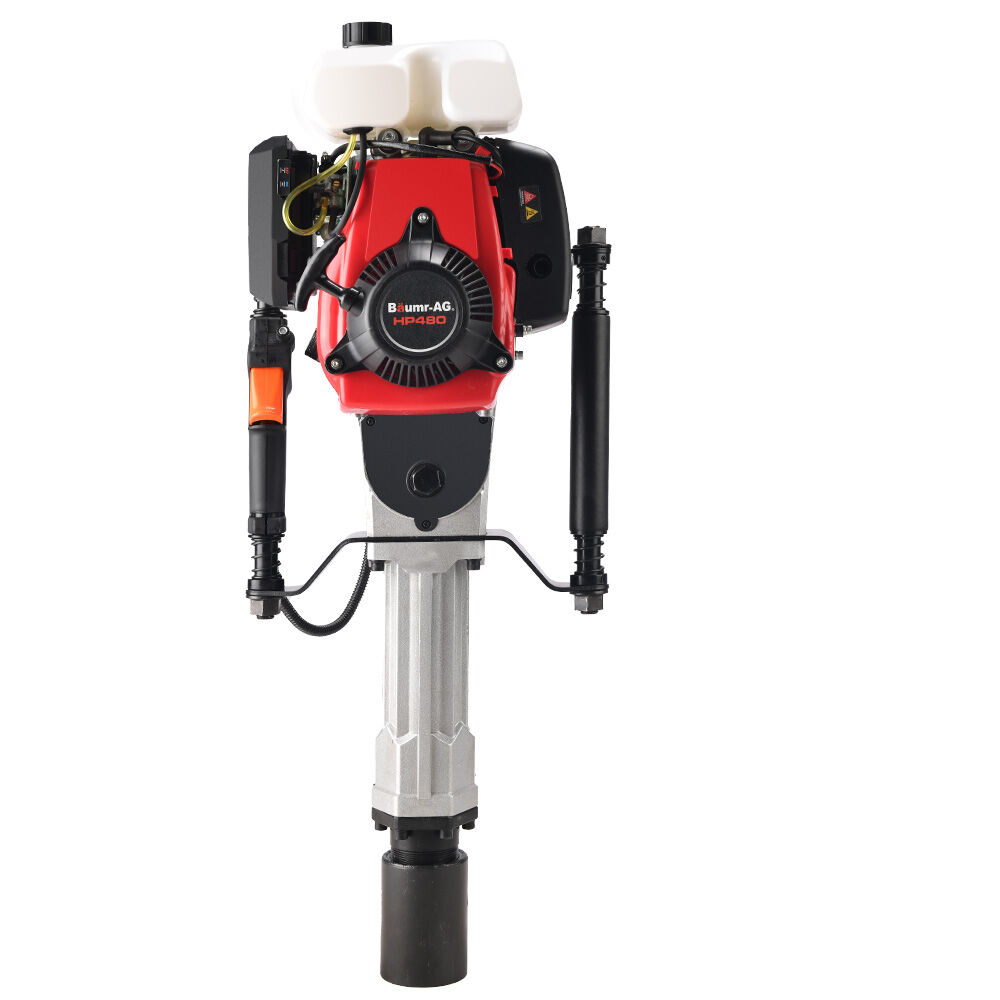 BAUMR-AG HP480 55cc 4-Stroke Petrol Post Driver, with 2 Piling Socket Sleeves