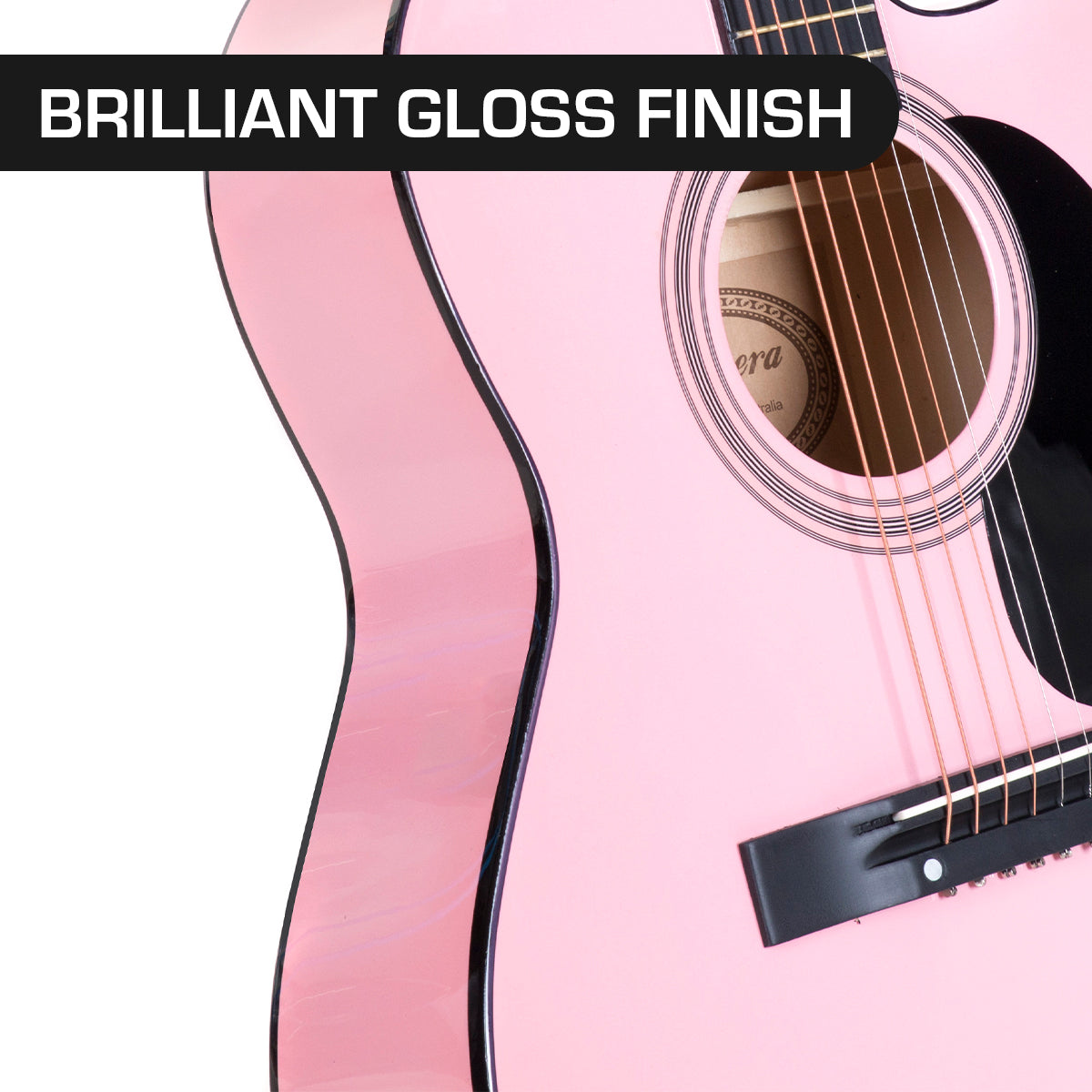 Karrera Acoustic Cutaway 40in Guitar - Pink