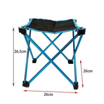 Mini Portable Outdoor Folding Stool Camping Fishing Picnic Chair Seat 80kg Blue