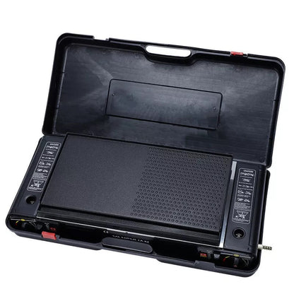 2 Burner Butane Countertop Stove, Portable Adjustable Burners with Carry Case, Portable Camping Stove with Baking Tray