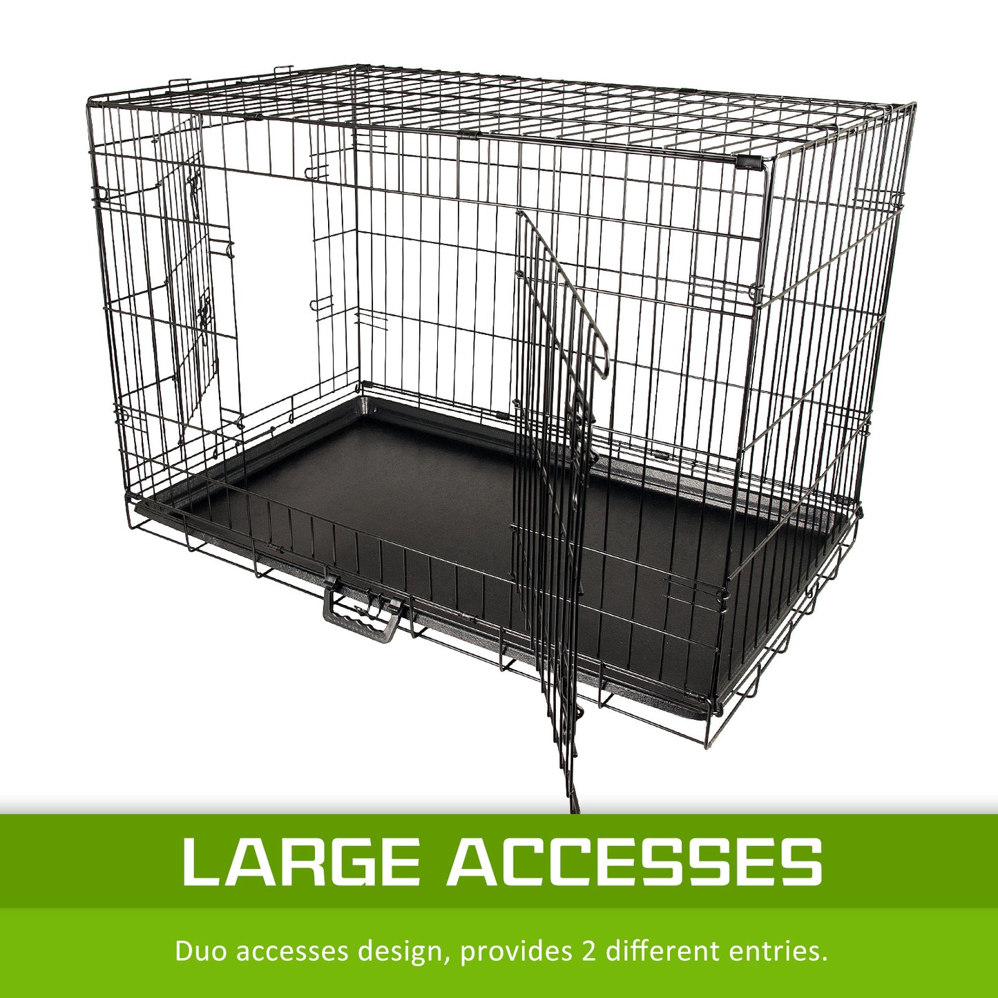 Wire Dog Cage Foldable Crate Kennel 36in with Tray