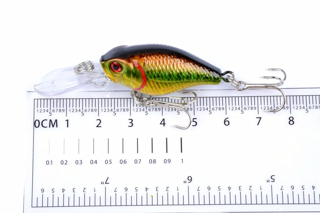 6x 6cm Popper Crank Bait Fishing Lure Lures Surface Tackle Saltwater