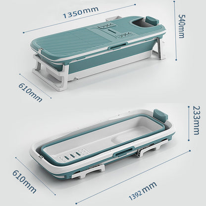 Foldable 135cm Large Massage Bathtub Portable Bath Tub with Drain for adult