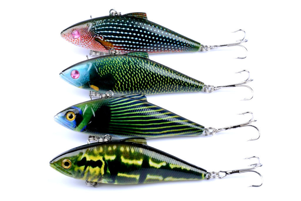 4x 8.5cm Vib Bait Fishing Lure Lures Hook Tackle Saltwater