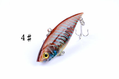 6x 6.5cm Vib Bait Fishing Lure Lures Hook Tackle Saltwater