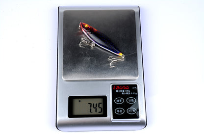 5X 7.5cm Popper Poppers Fishing Lure Lures Surface Tackle Fresh Saltwater