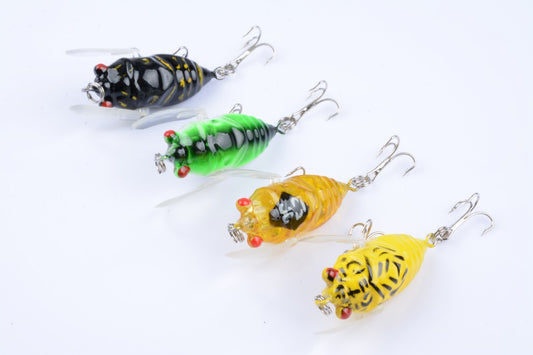 4x Popper Poppers 5cm Fishing Lure Lures Surface Tackle Fresh Saltwater