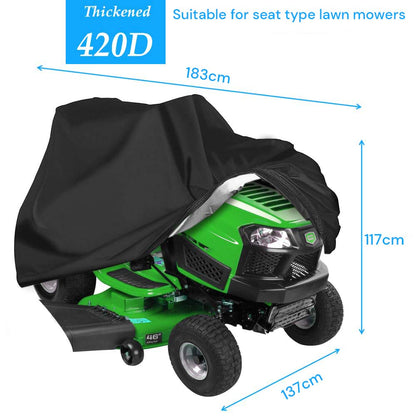 Lawn Mower Cover Lawn Tractor Cover Waterproof Heavy Duty 420D Polyester UV Protection