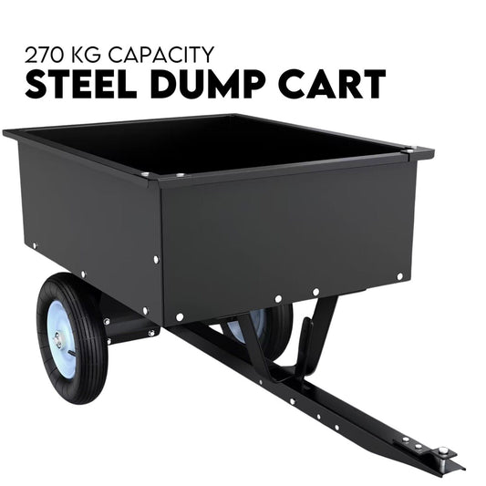 Steel Dump Cart Garden Tipping Trailer