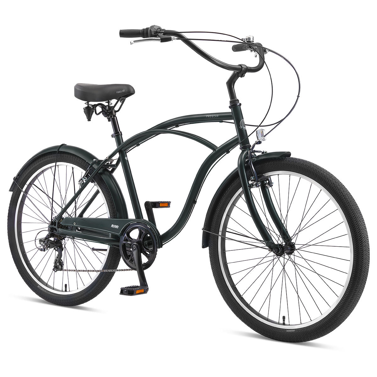 Progear Bikes Miami R7 Mens Cruiser 26*19" Forest Green (S-Ride Version)