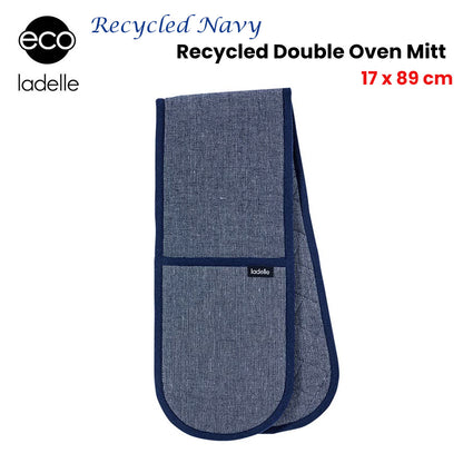 Ladelle Eco Recycled Navy Double Oven Mitt 17 x 89 cm