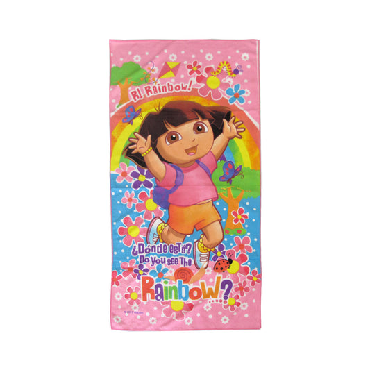 Bloomington Dora the Explorer Rainbow Kids Cartoon Printed Microfiber Beach Towel 70 x 137 cm