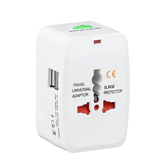 Dual USB Portable Electric Plug Power Socket Adapter International Travel Universal Charger Converter EU UK US AU