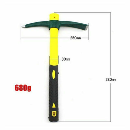 Mattock Outdoor Camping Mountain Fibreglass Handle Mini Pickaxe Garden Farm Tool