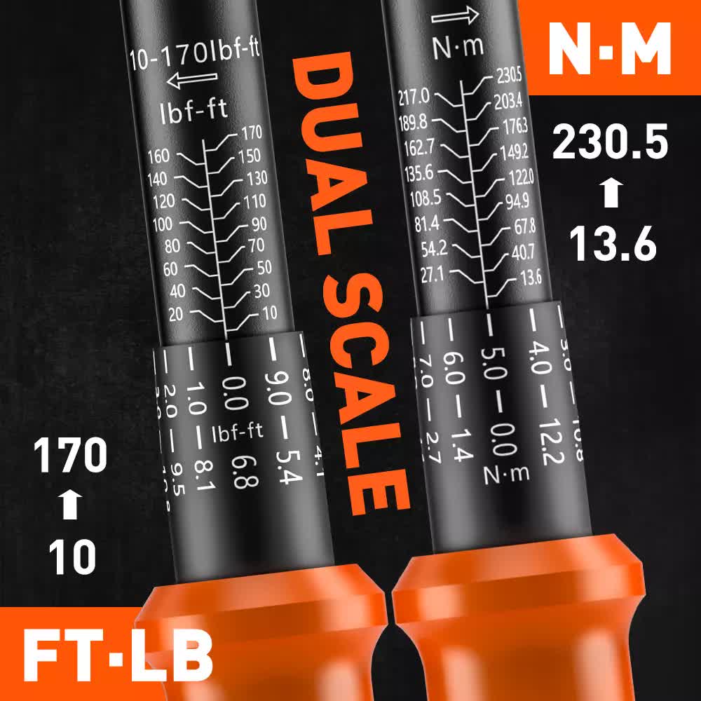 3Pc 1/2" Drive Click Torque Wrench Ratchet Socket  Adaptor Extension WorkShop