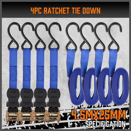 10Pcs Ratchet Tie Down Straps 997KG 4.5M Trucks Trailer Strap ‎Stainless Steel