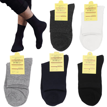 10 Pairs Men's Women's Cotton Breathable Crew Length Socks Work Business Cushion, Dark Grey