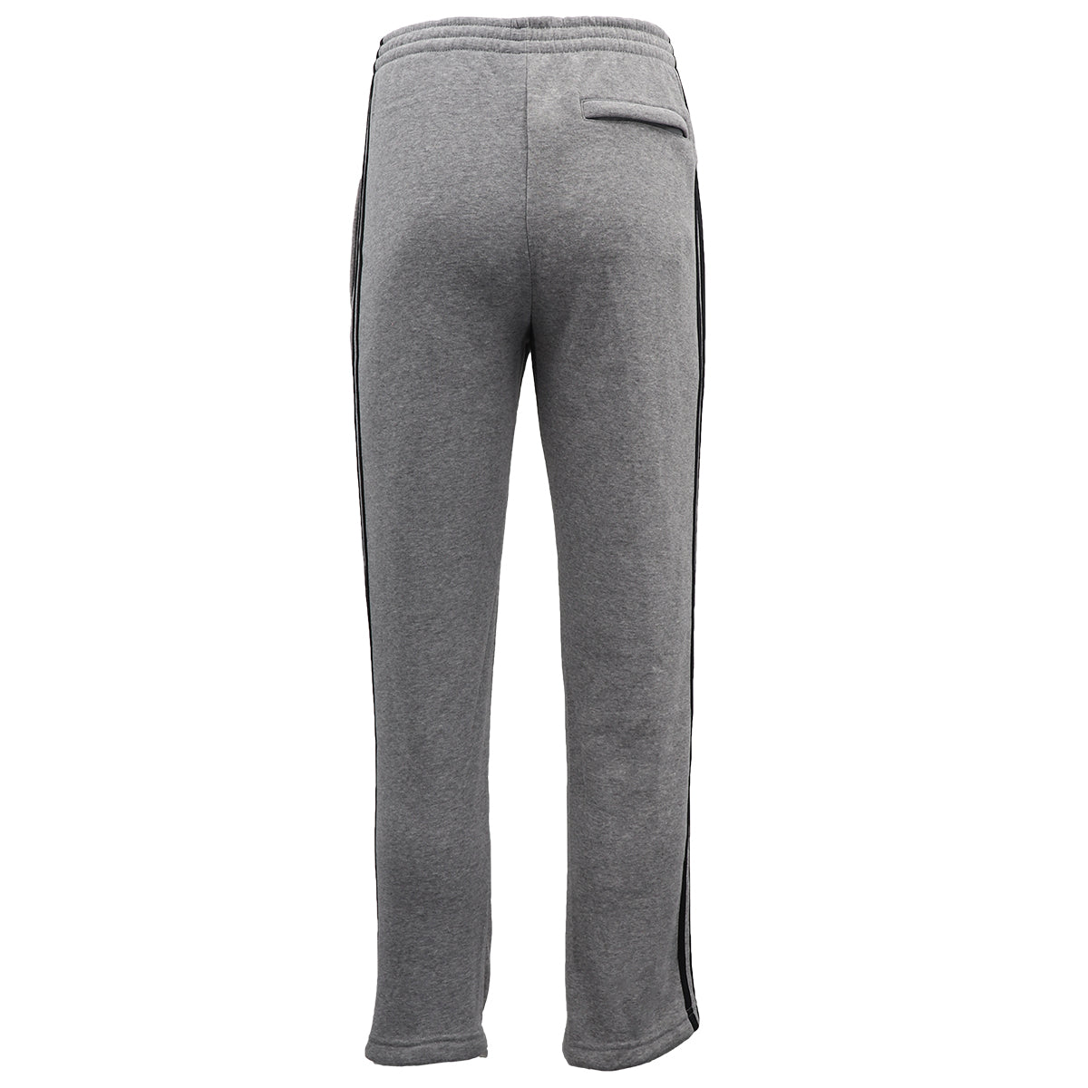 Men's Fleece Casual Sports Track Pants w Zip Pocket Striped Sweat Trousers S-6XL, Grey, M