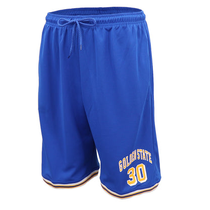 Men's Basketball Sports Shorts Gym Jogging Swim Board Boxing Sweat Casual Pants, Yellow - Golden State 30, L