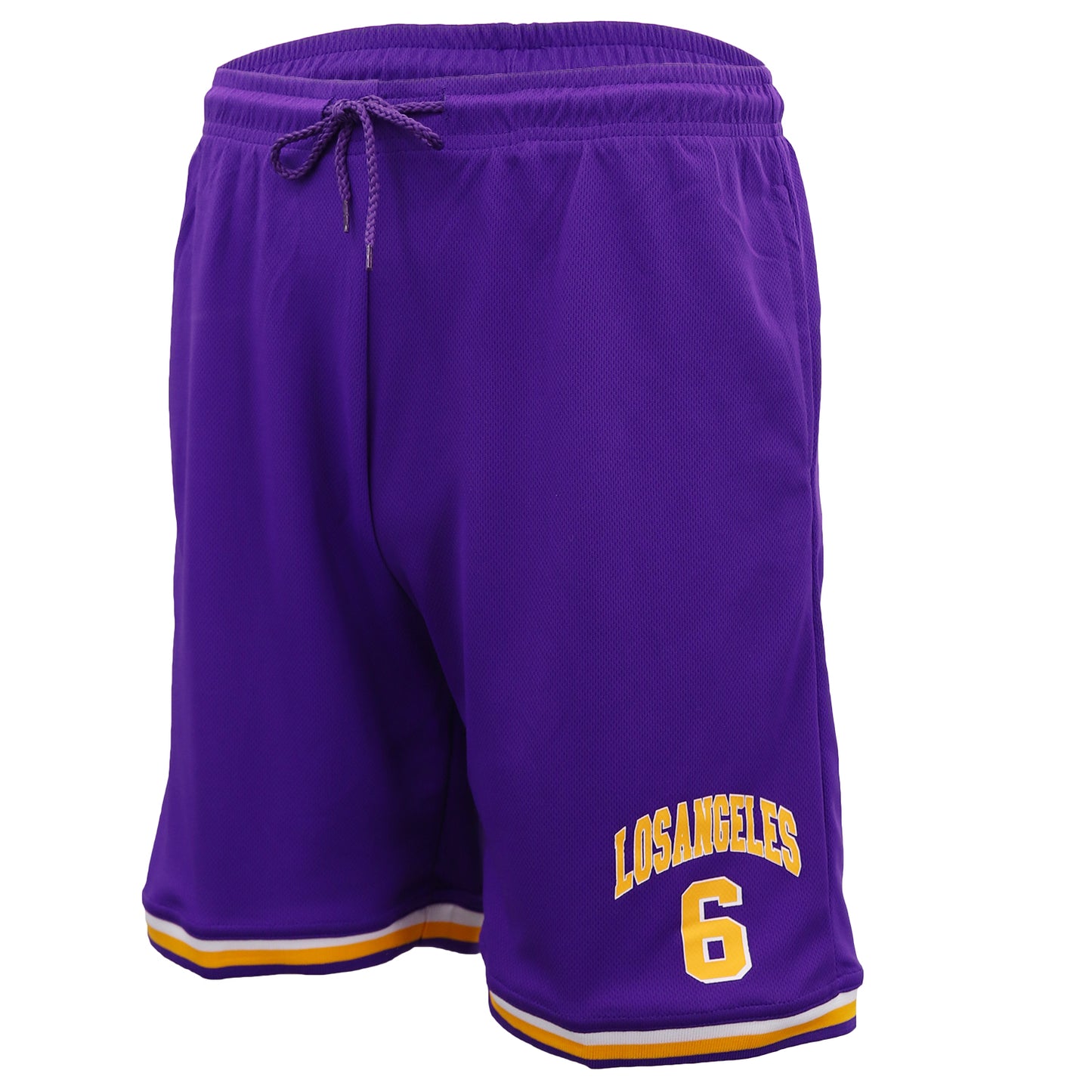 Men's Basketball Sports Shorts Gym Jogging Swim Board Boxing Sweat Casual Pants, Purple - Los Angeles 6, 2XL