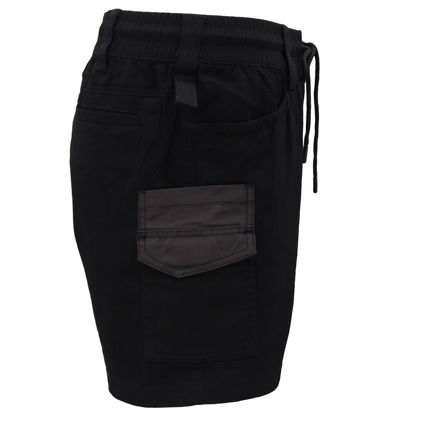 Mens Cargo Cotton Work Shorts 10 Pockets Tradies Utility Pants Workwear Trousers, Black, 32
