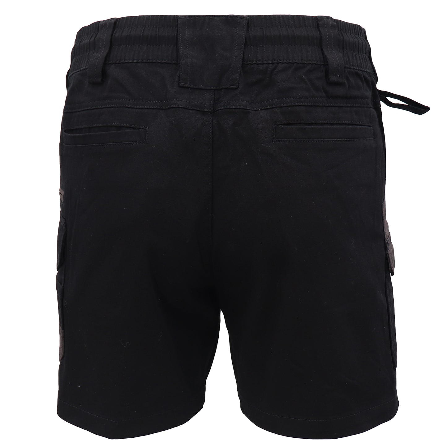 Mens Cargo Cotton Work Shorts 10 Pockets Tradies Utility Pants Workwear Trousers, Black, 32