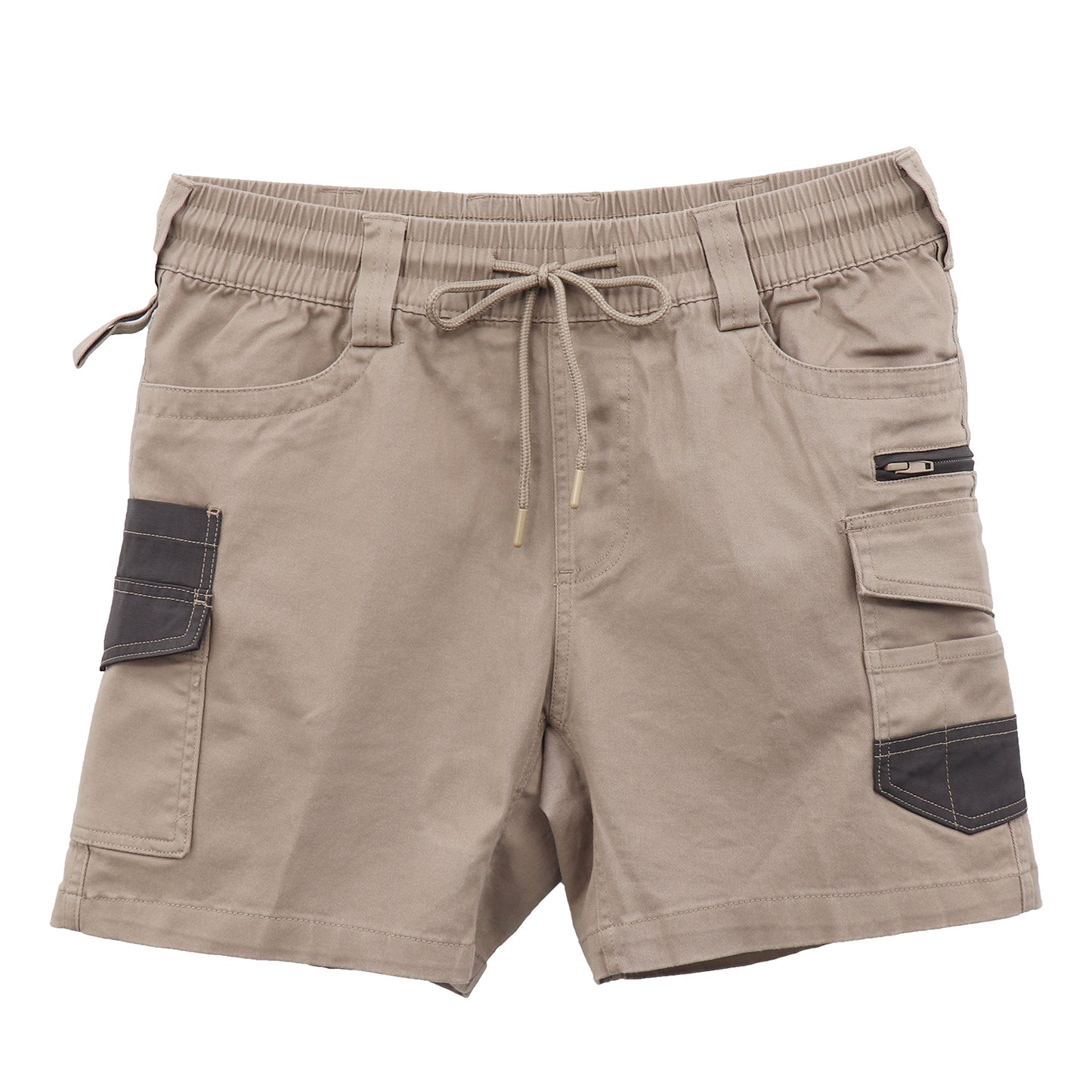 Mens Cargo Cotton Work Shorts 10 Pockets Tradies Utility Pants Workwear Trousers, Khaki, 38