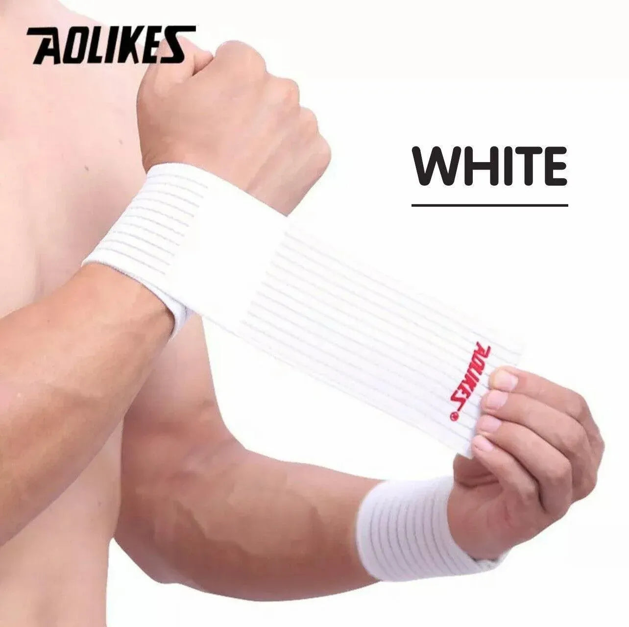 Aolikes Wrist Brace Elastic Bandage Support Sport Gym Wrap Fitness Wristband - Black
