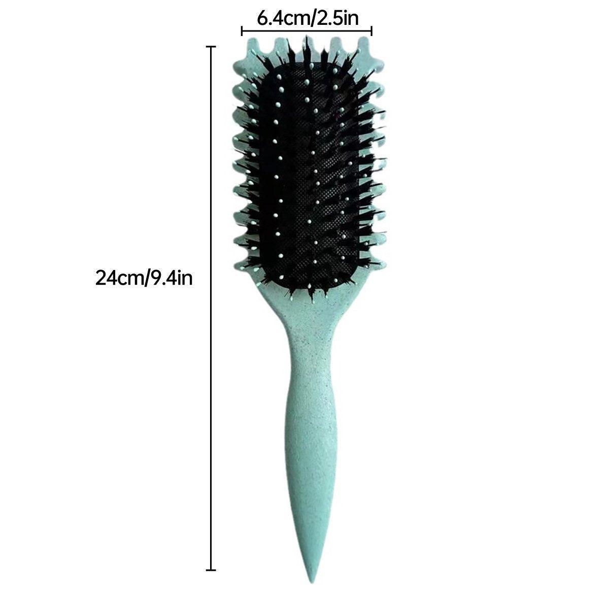 Bounce Curl Defining Styling Brush Air Cushion Comb for Hair Care and Styling - Red