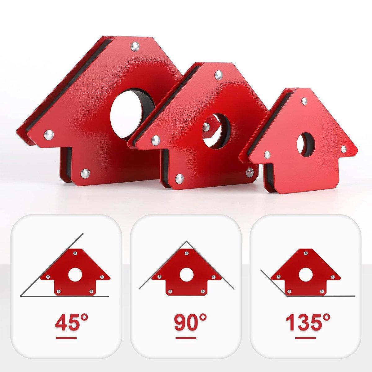 Strong Magnetic Welding Locator Multi-Angle Right Angle Welding Bracket Tool - 75 Pounds