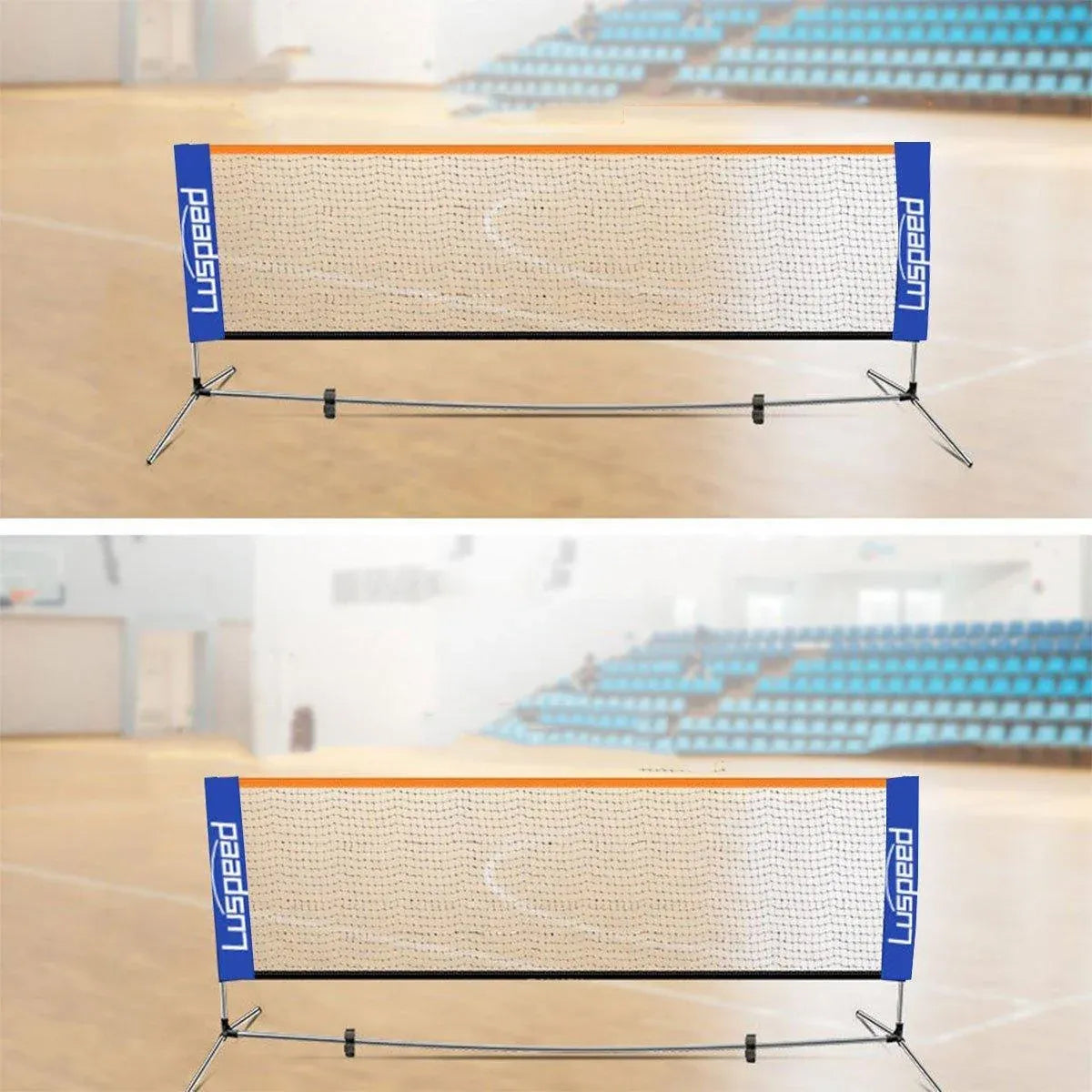 Portable Outdoor Badminton Net Set Easy Setup Adjustable Height Sports Equipment - 4.1M