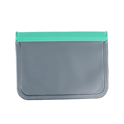 10 Pack Reusable Frosted PEVA Food Storage Bags Resealable Ziplock Freezer Safe - Green
