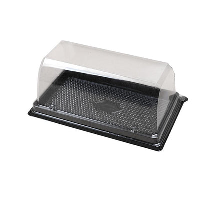 100pcs Transparent Long Arch Cake Box Baking Bread Omelet Packaging Container - Large