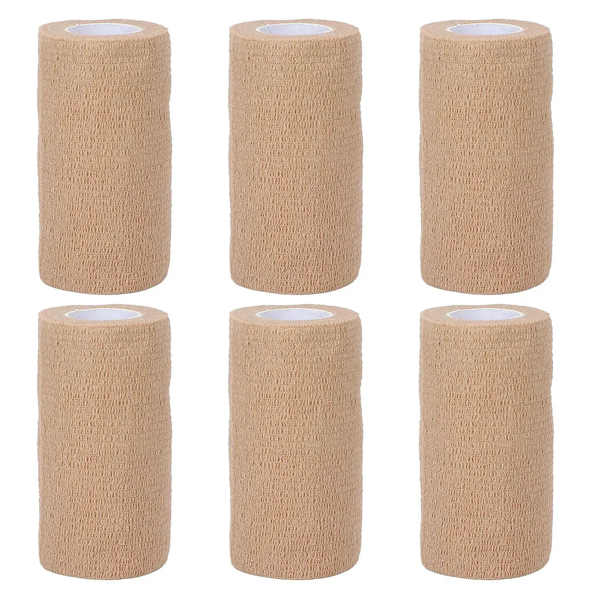6PCS Self Adhesive Elastic Wrap Non Woven Cohesive Tape for Sports and Daily Use - 10cm