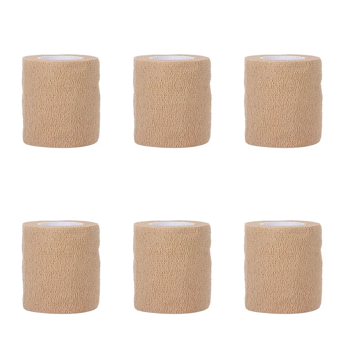 6PCS Self Adhesive Elastic Wrap Non Woven Cohesive Tape for Sports and Daily Use - 5cm