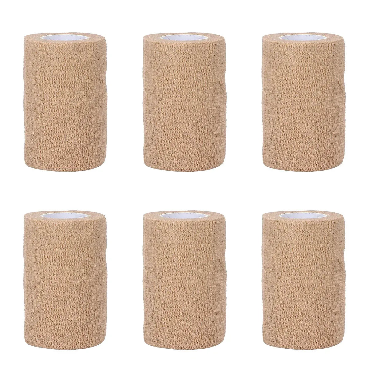 6PCS Self Adhesive Elastic Wrap Non Woven Cohesive Tape for Sports and Daily Use - 7.5cm