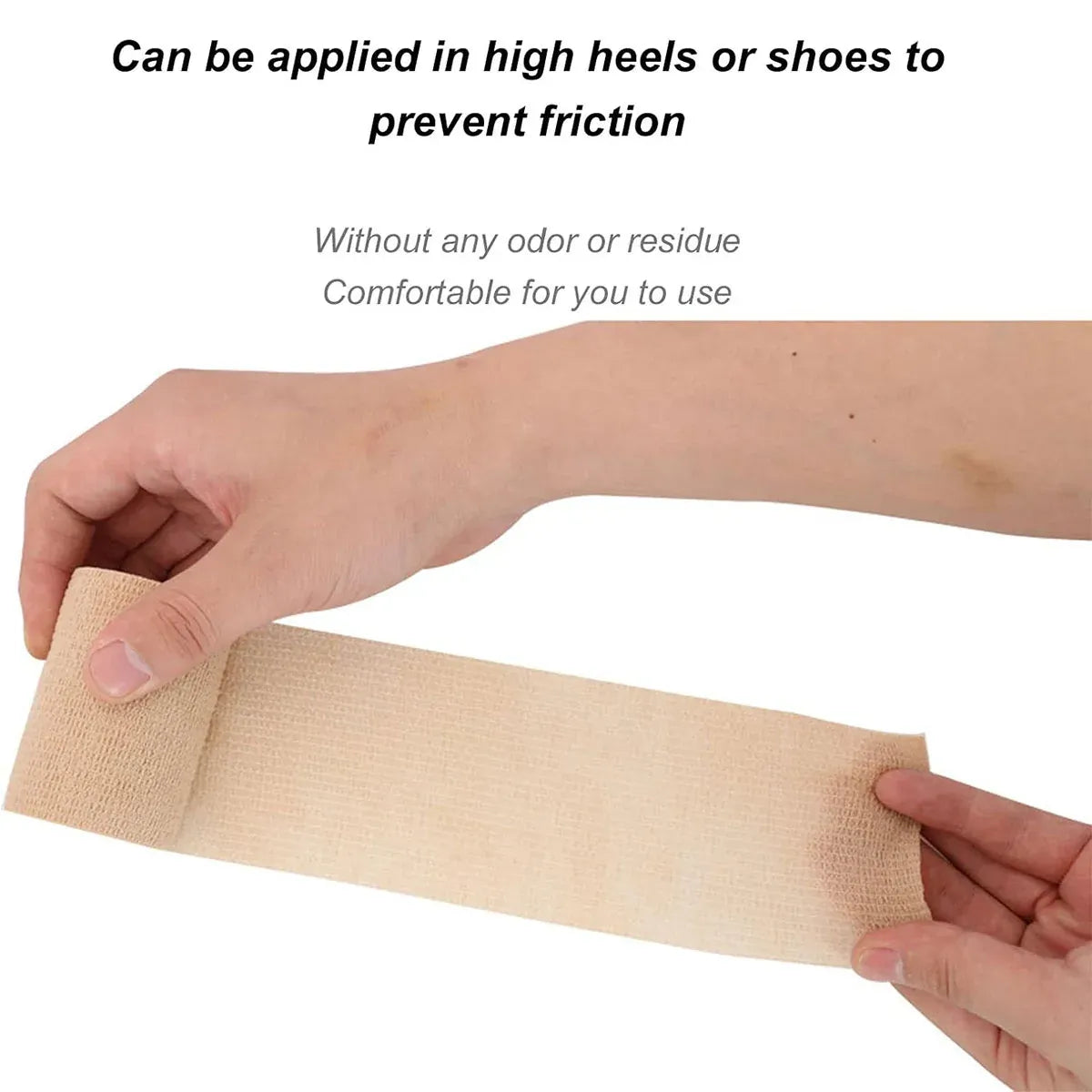 6PCS Self Adhesive Elastic Wrap Non Woven Cohesive Tape for Sports and Daily Use - 7.5cm