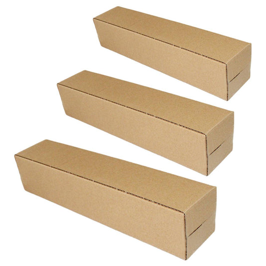 50pcs Long Strip Carton Flat Square Durable Shipping Boxes for Packaging Storage - 6.5cm x 6.5cm x 28cm