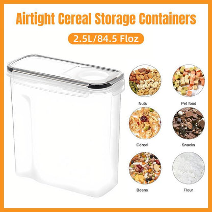 2.5L Kitchen Organizer Transparent Grocery Storage Jar for Food and Pantry Use