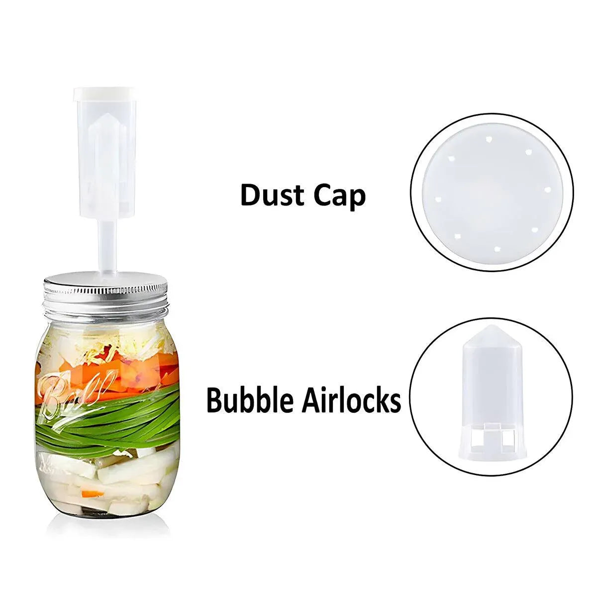 2PCS 3-Piece Brewing Airlock with Grommet for Fermentation Wine Beer DIY