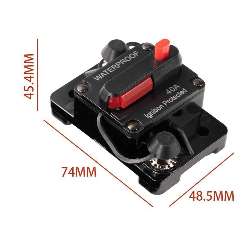Waterproof Car Circuit Breaker Fuse Reset 30-300A AMP 12V-48V DC Car Boat IP67 - 50A