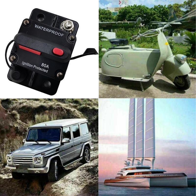 Waterproof Car Circuit Breaker Fuse Reset 30-300A AMP 12V-48V DC Car Boat IP67 - 50A