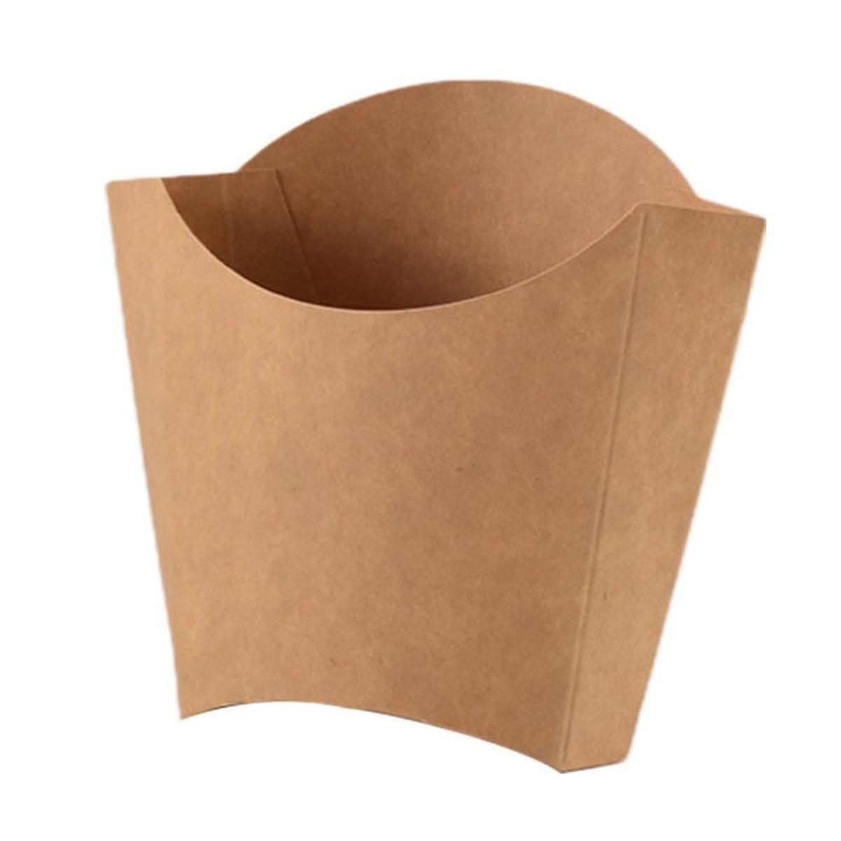 100pcs Kraft Paper Popcorn Box Folding Baking Box Party Snack Treat Container - 12.2x11.3cm