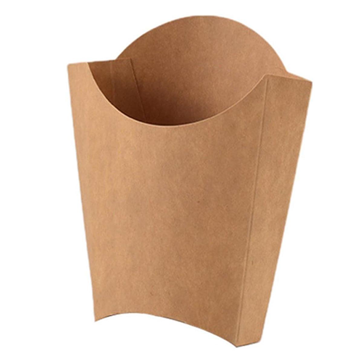 100pcs Kraft Paper Popcorn Box Folding Baking Box Party Snack Treat Container - 12.2x11.3cm