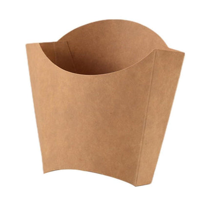 100pcs Kraft Paper Popcorn Box Folding Baking Box Party Snack Treat Container - 11.6x9.1cm