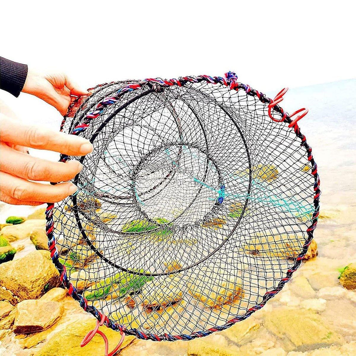 2PCS Shrimp Crab Lobster Fishing Net Fish Trap Cage for Carp Crucian Breeding