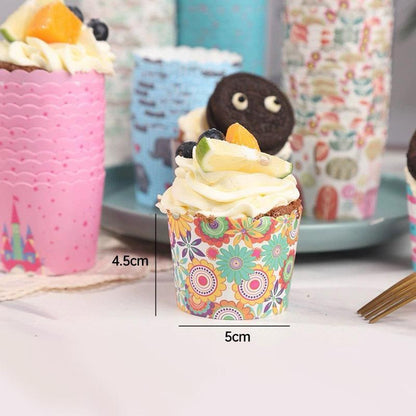 500pcs Colorful Cupcake Muffin Baking Cups Greaseproof Nonstick Paper Liners - Cupcake-500pcs-DJMCB