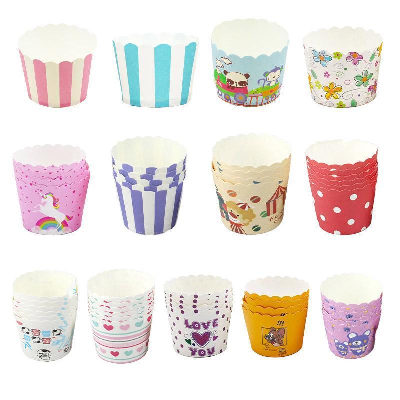 500pcs Colorful Cupcake Muffin Baking Cups Greaseproof Nonstick Paper Liners - Cupcake-500pcs-FTBD