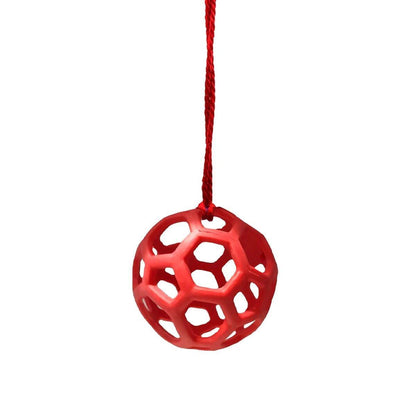 Hanging Hay Feeders Stable Feed Polo Feeding Balls Toy for Horses and Livestock - Red