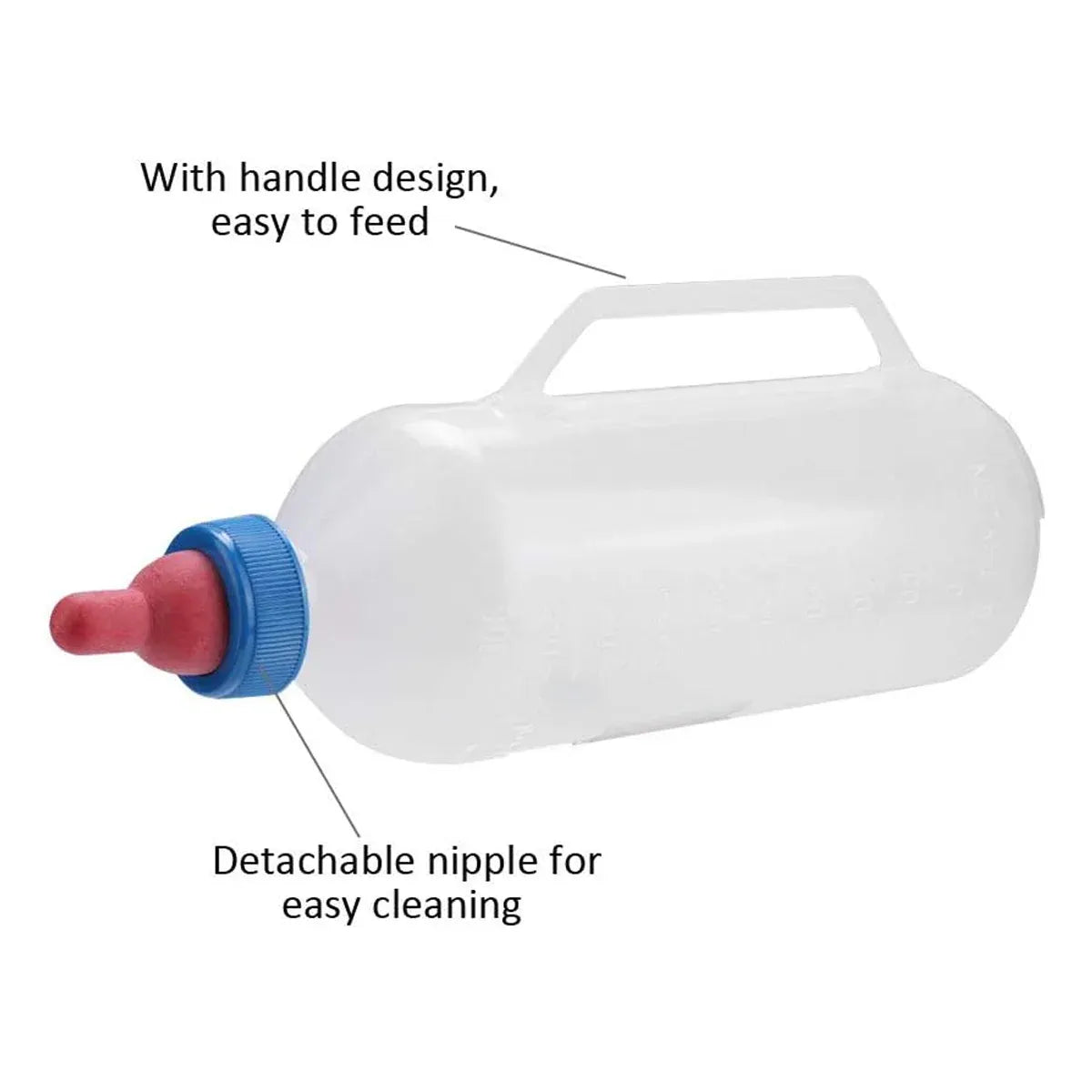 Sheep Lamb Feeding Bottle 1000ml Handheld Nipple Feeder for Livestock Use